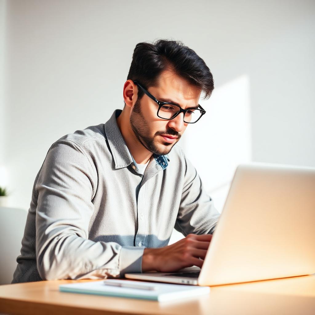 Mężczyzna w wieku 45 lat na lekcji online w słuchawkach